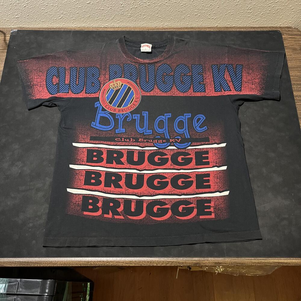 Vintage Club Brugge KV Jersey Shirt World Cup Soccer Nutmeg 90s All Over Print